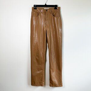 Abercrombie & Fitch Vegan Leather 90s Straight Pants Size 28